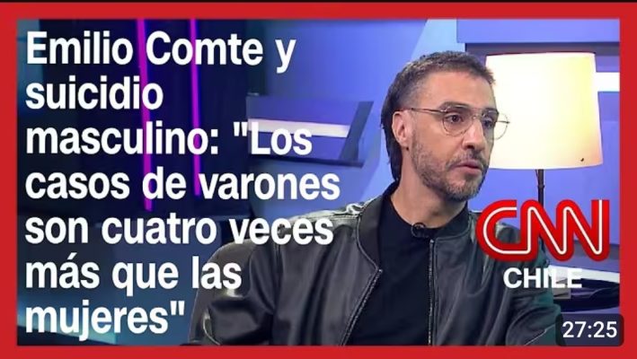La salud mental masculina: los hombres se suicidan 4 veces más que las mujeres .